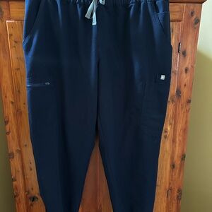 Figs Women’s XL Petite Navy Blue Scrub Pants - 2 pairs